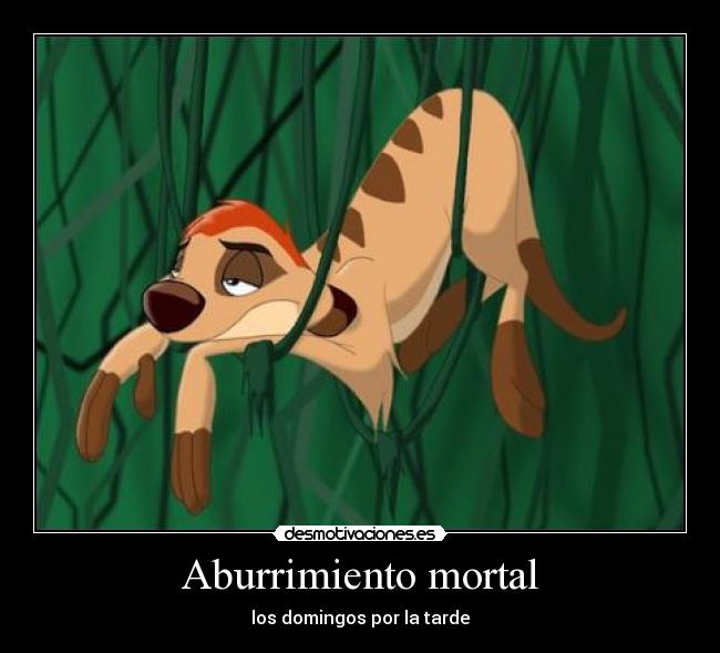 Aburrimiento mortal - los domingos por la tarde