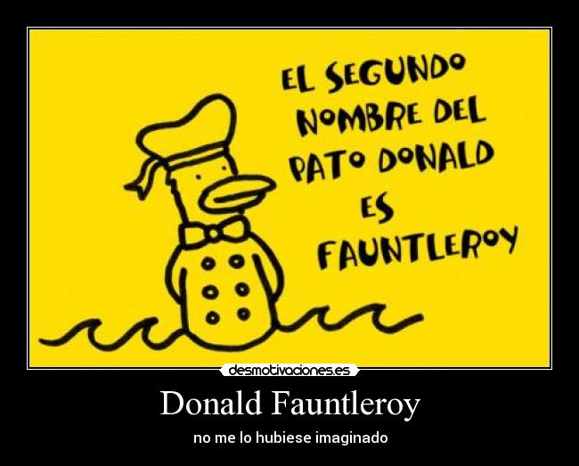 Donald Fauntleroy - no me lo hubiese imaginado