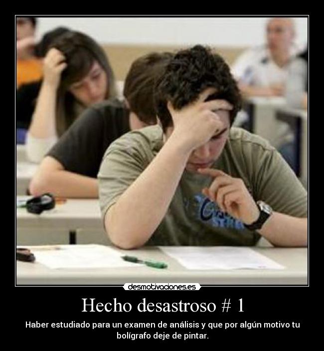 Hecho desastroso # 1 -