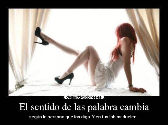 El sentido de las palabra cambia - 
