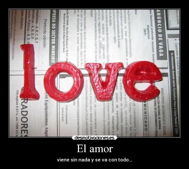 El amor - 