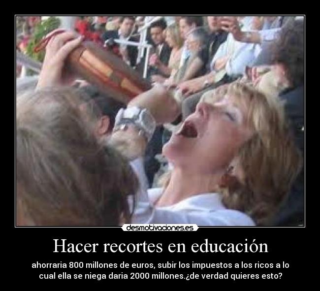 Hacer recortes en educación -