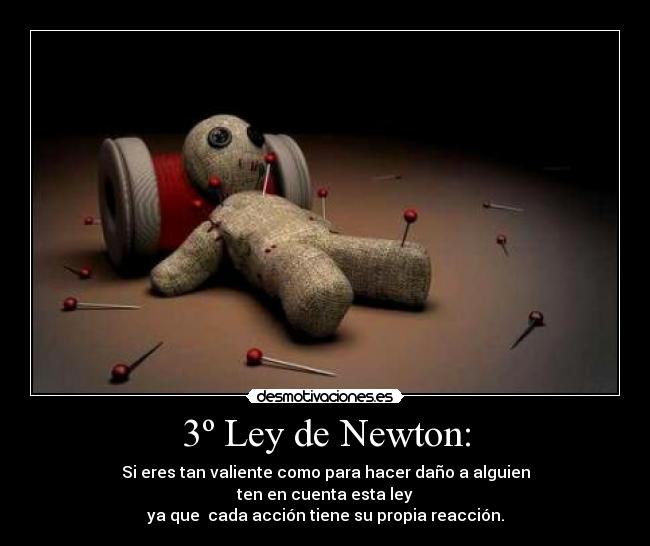 carteles newton dano accion reaccion rosalovesmile desmotivaciones