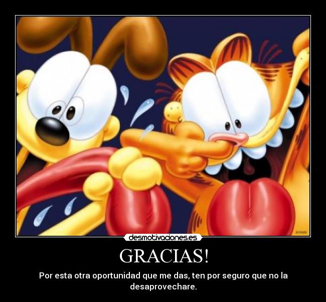GRACIAS! - Por esta otra oportunidad que me das, ten por seguro que no la desaprovechare.