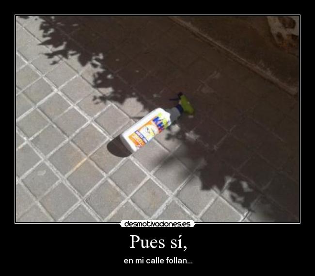 Pues sí, - en mi calle follan...