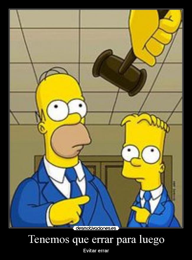 Tenemos que errar para luego - Evitar errar