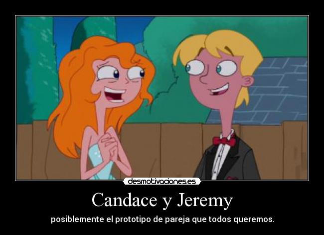 carteles candace jeremy phineas ferb amor desmotivaciones