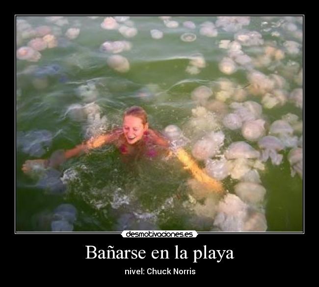 Bañarse en la playa - nivel: Chuck Norris