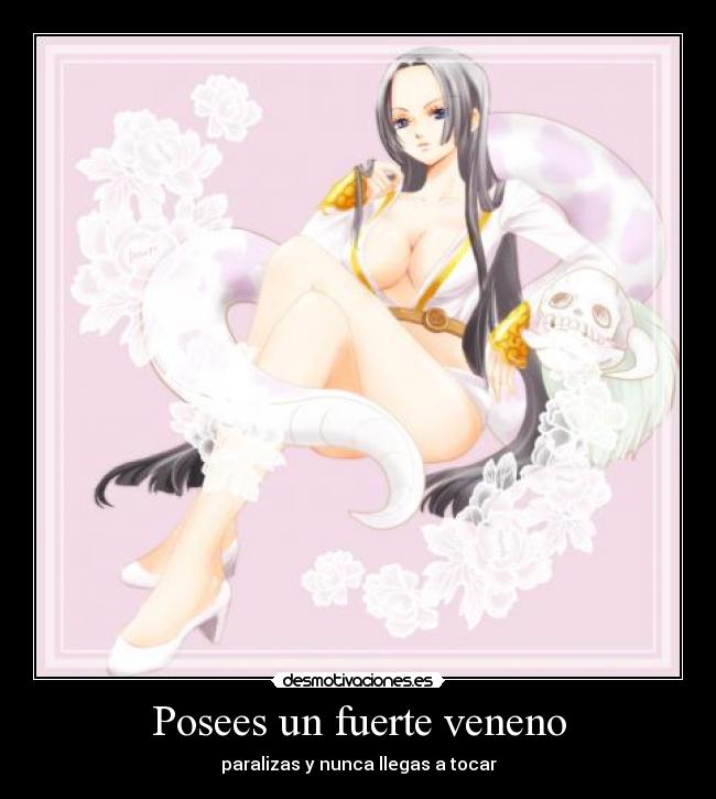 carteles one piece clanvirus hancockboa veneno fuerte poseer paralizar llegar nunca tocar desmotivaciones