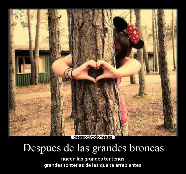 Despues de las grandes broncas -