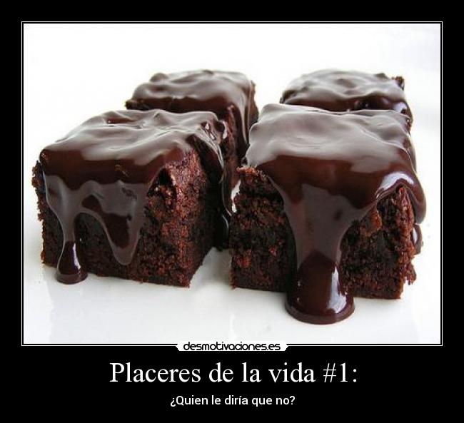 Placeres de la vida #1: - ¿Quien le diría que no?