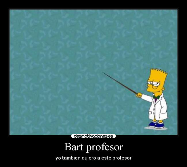 Bart profesor -