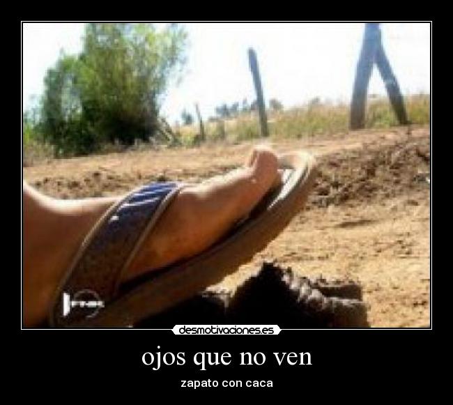 ojos que no ven - zapato con caca