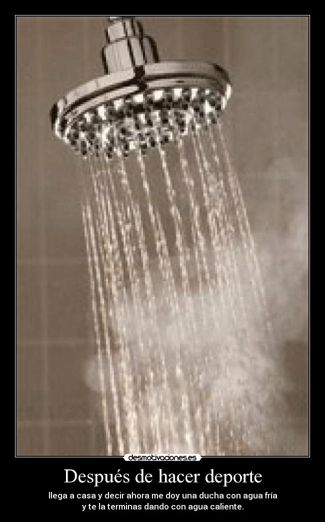 Después de hacer deporte -