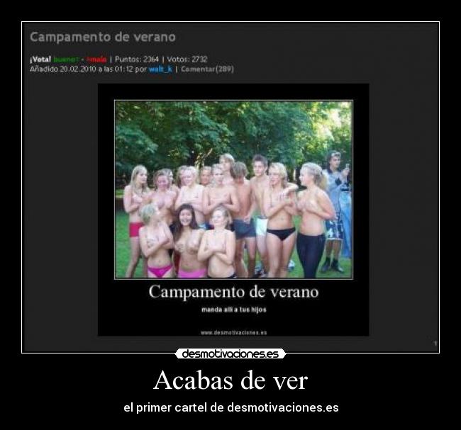 Acabas de ver - el primer cartel de desmotivaciones.es