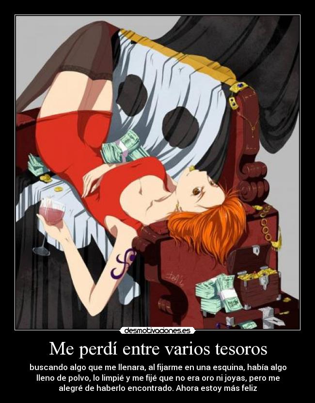 carteles one piece namie clanvirus perder varios tesoros joyas alegrar polvo limpiar desmotivaciones