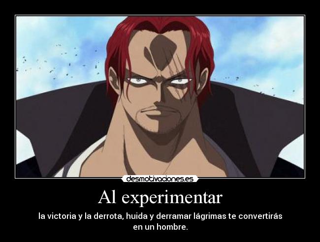 carteles akagami shanks one piece malosera desmotivaciones