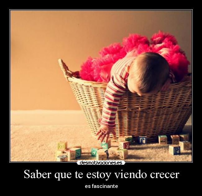 Saber que te estoy viendo crecer - 