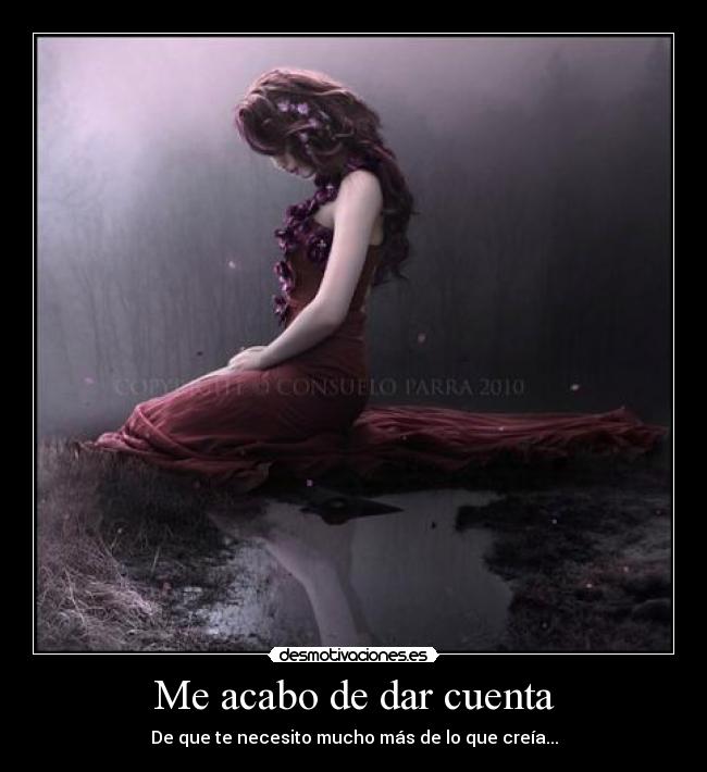 Me acabo de dar cuenta - 