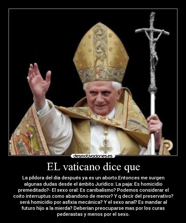 EL vaticano dice que -