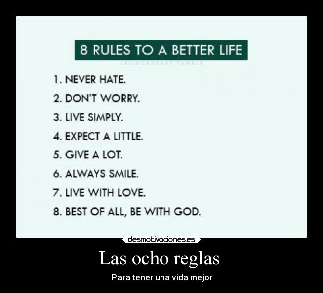 Las ocho reglas -