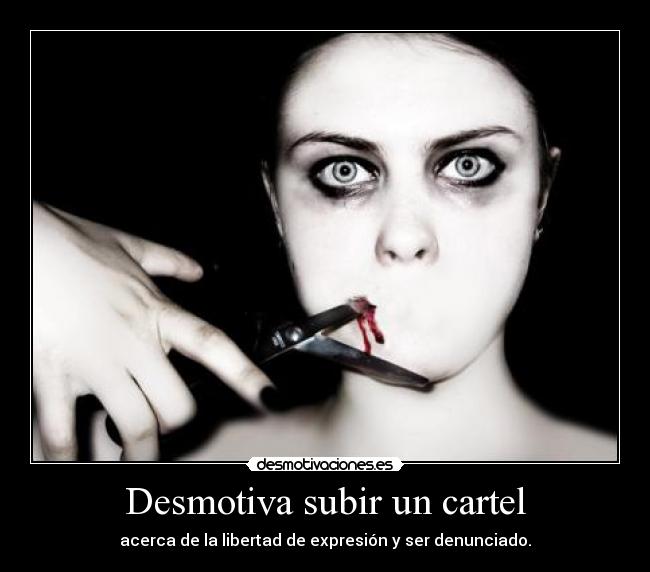 Desmotiva subir un cartel - 