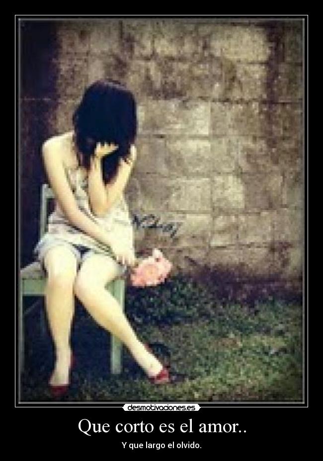 Que corto es el amor.. - Y que largo el olvido.