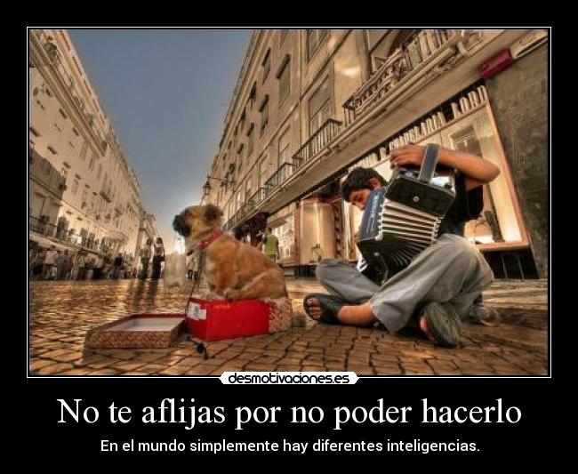 No te aflijas por no poder hacerlo -