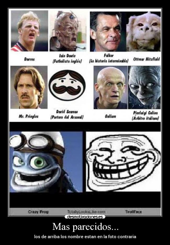 Mas parecidos... - los de arriba los nombre estan en la foto contraria