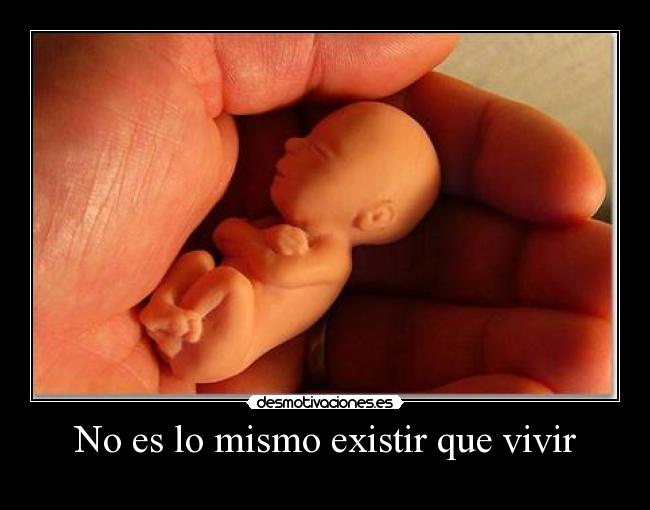 No es lo mismo existir que vivir -