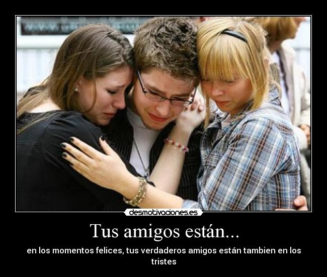 Tus amigos están... - en los momentos felices, tus verdaderos amigos están tambien en los tristes