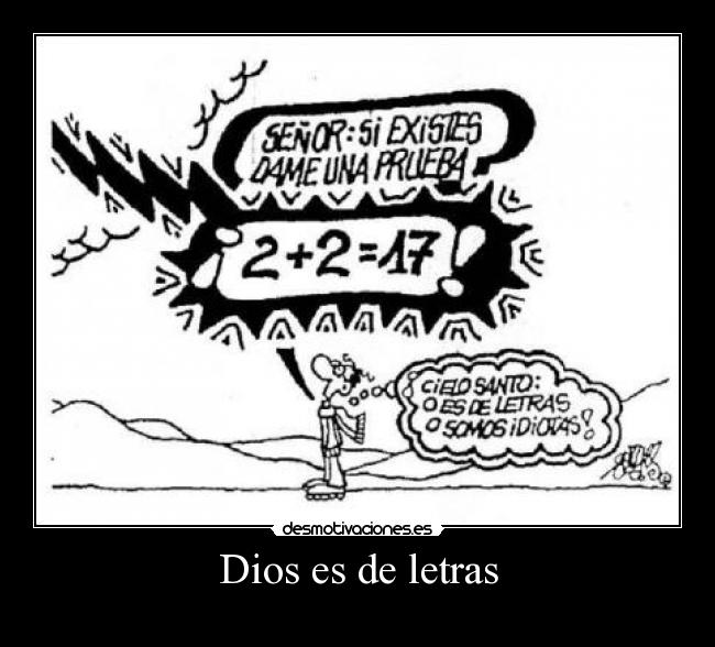Dios es de letras -