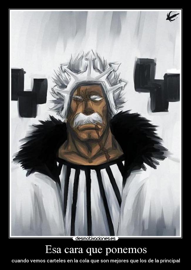 Esa cara que ponemos - cuando vemos carteles en la cola que son mejores que los de la principal