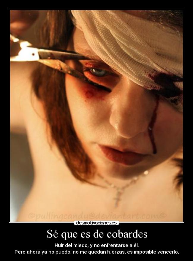 Sé que es de cobardes -