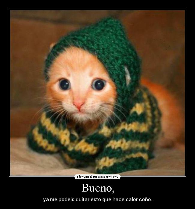 Bueno, - ya me podeis quitar esto que hace calor coño.