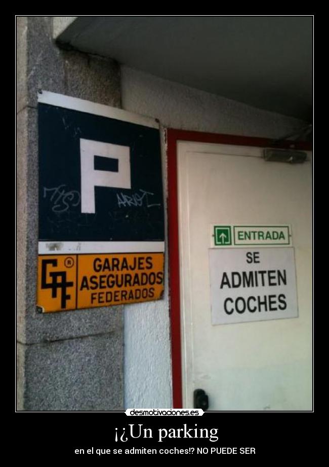 ¡¿Un parking -