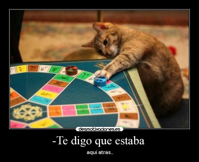 -Te digo que estaba  - aqui atras..