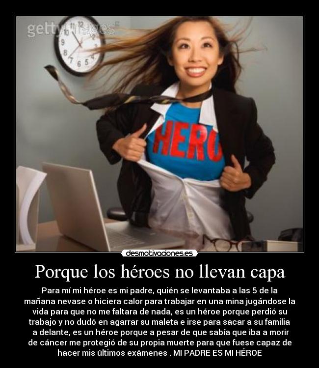 carteles heroe padre desmotivaciones