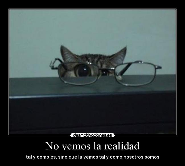 No vemos la realidad - tal y como es, sino que la vemos tal y como nosotros somos