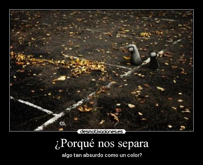 ¿Porqué nos separa - algo tan absurdo como un color?
