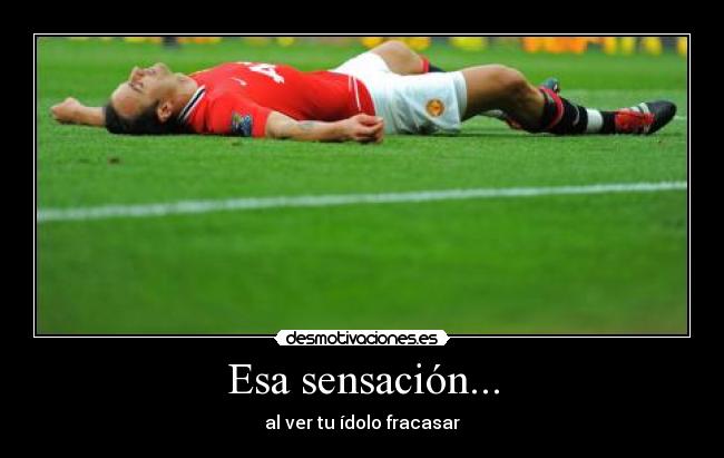 Esa sensación... - al ver tu ídolo fracasar