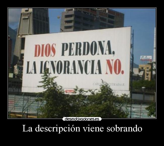 La descripción viene sobrando -