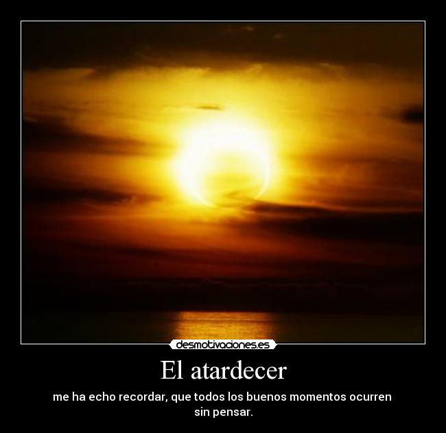El atardecer -