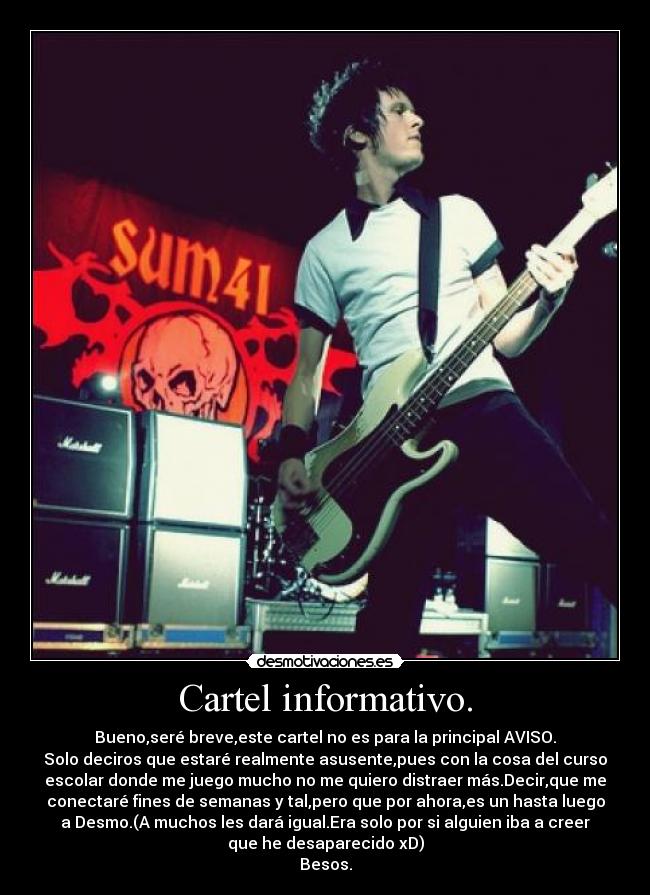 Cartel informativo. -