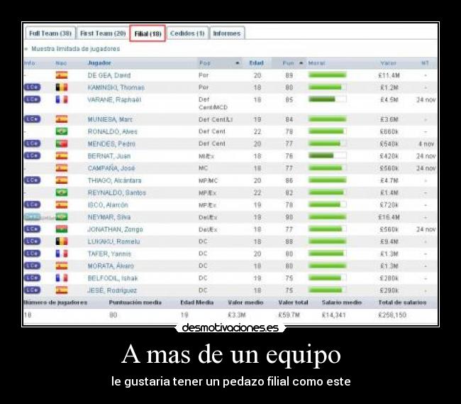 carteles este pedazo filial del soccer manager desmotivaciones