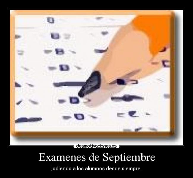 Examenes de Septiembre -