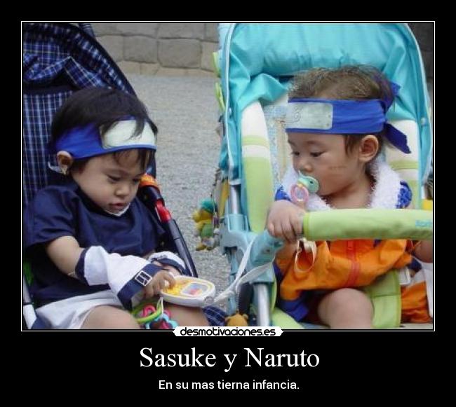 Sasuke y Naruto - En su mas tierna infancia.
