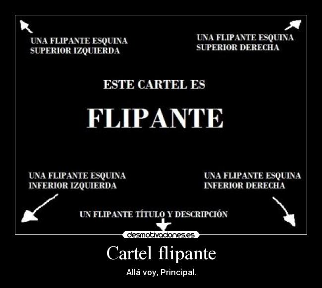 Cartel flipante -