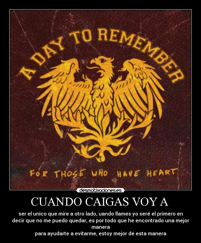 CUANDO CAIGAS VOY A -