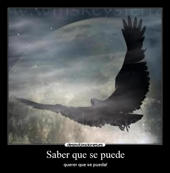 Saber que se puede - querer que se pueda!